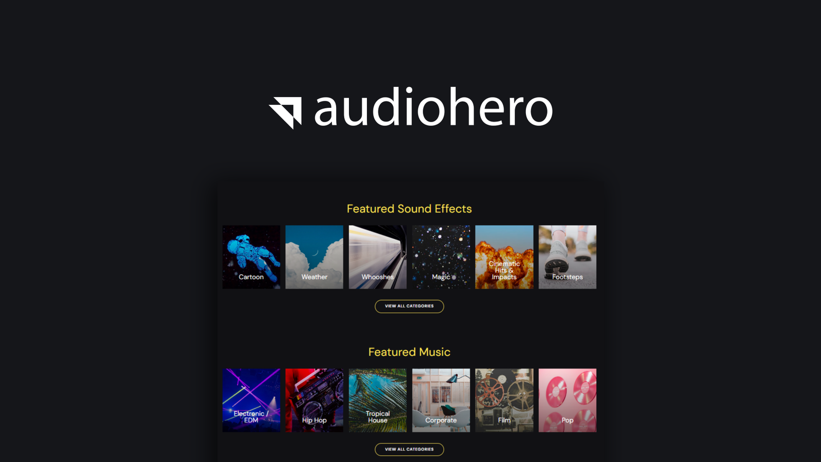 واجهة مكتبة AudioHero