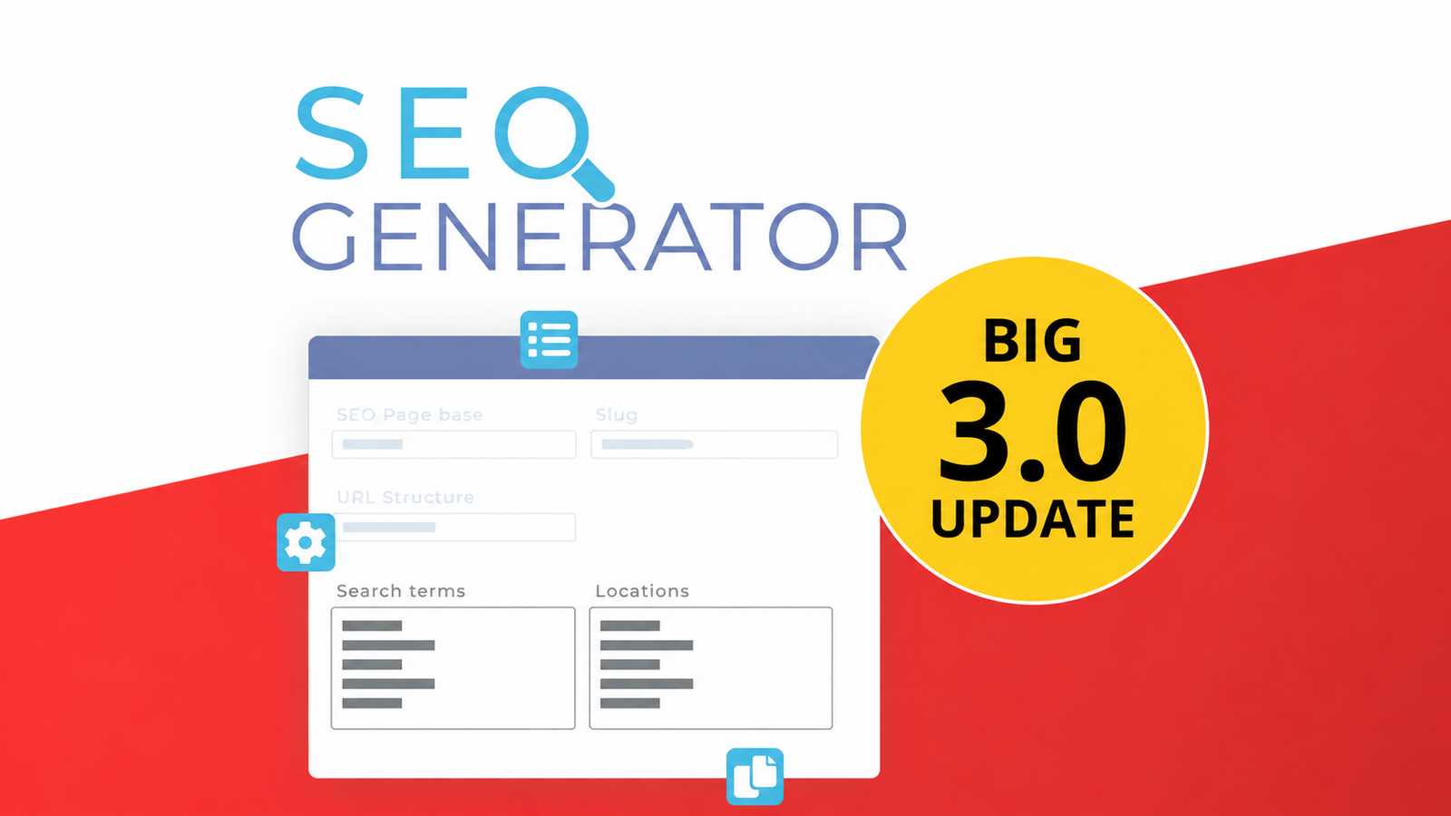 واجهة أداة SEO Generator لإنشاء صفحات SEO على ووردبريس