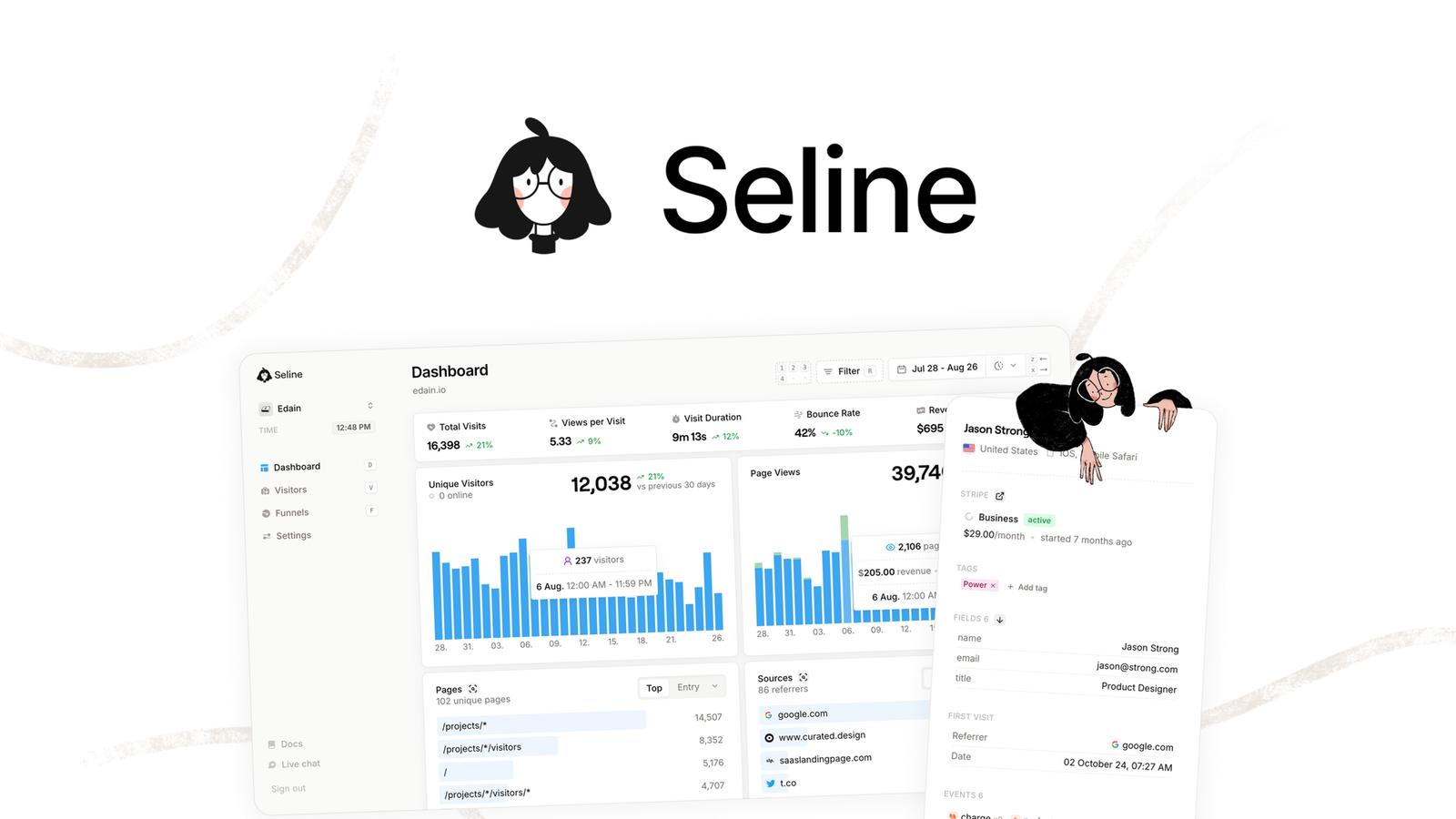 الصورة المميزة لأداة Seline على AppSumo
