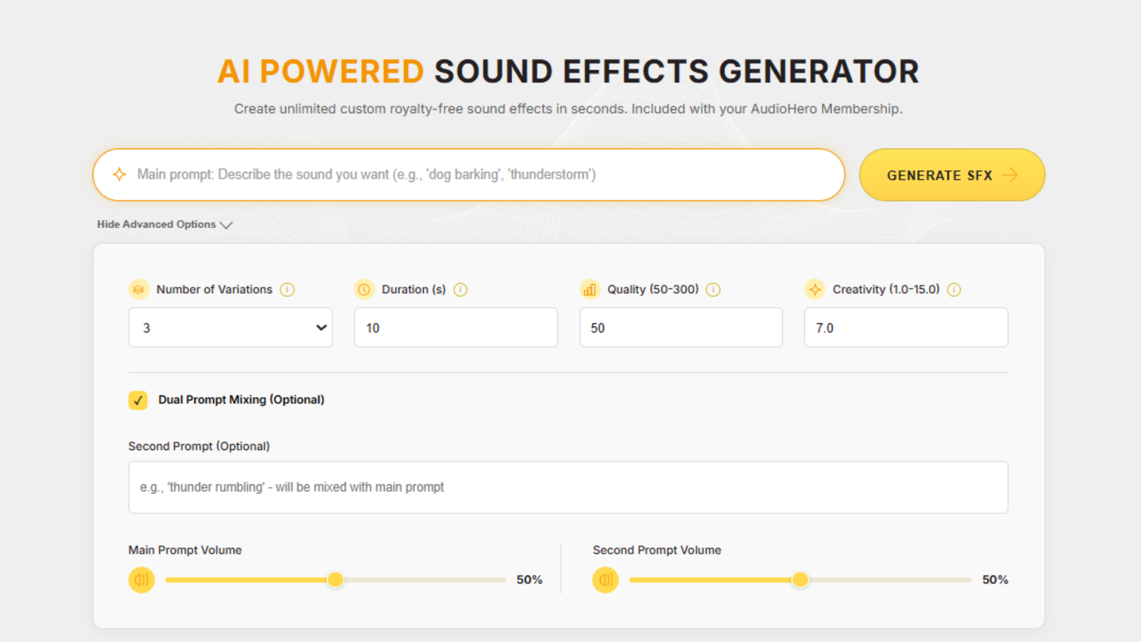 البحث الصوتي الذكي في AudioHero