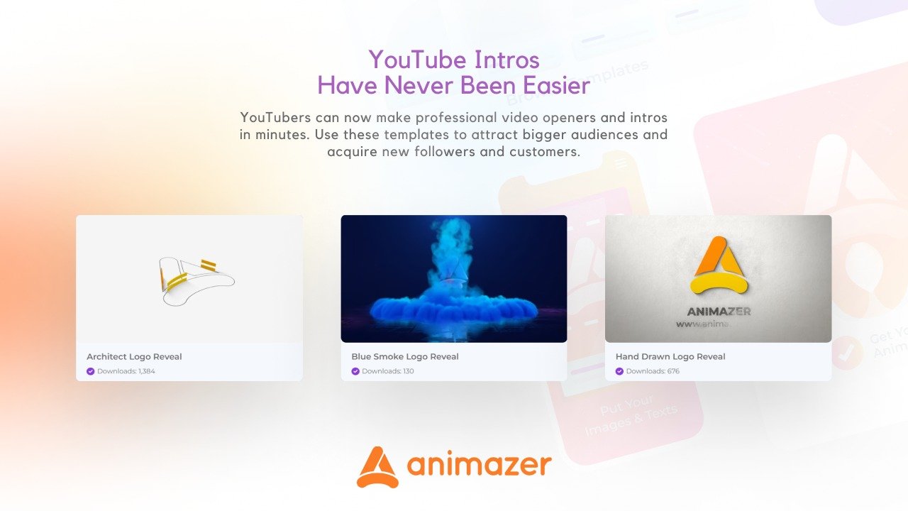 قوالب مقدمات يوتيوب في Animazer