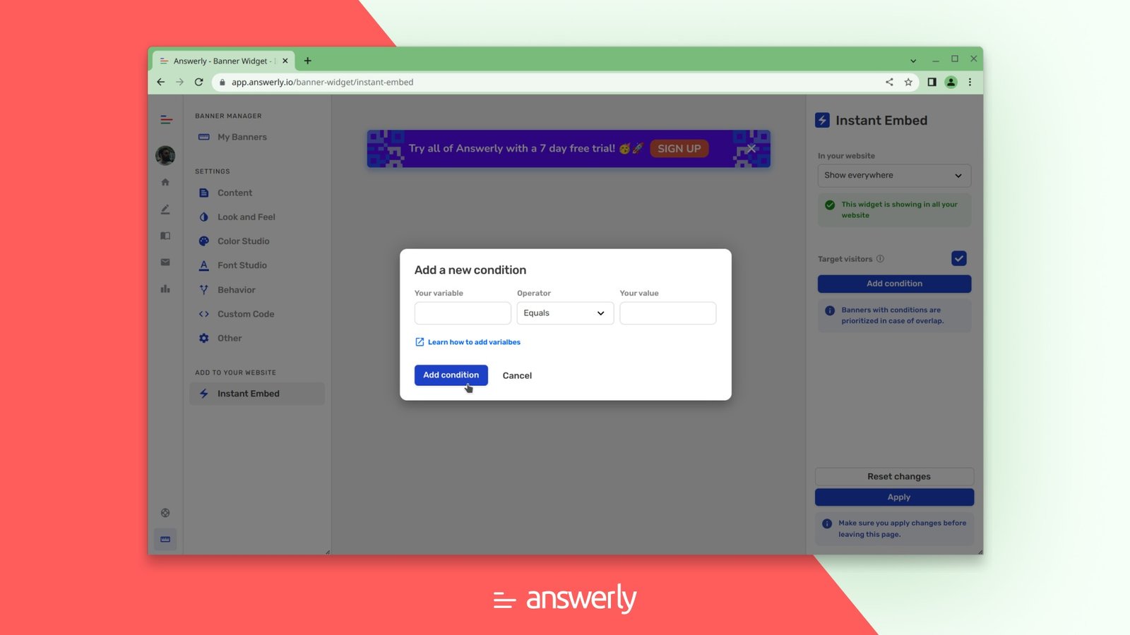 تقارير أداء اللافتات وواجهة برمجية