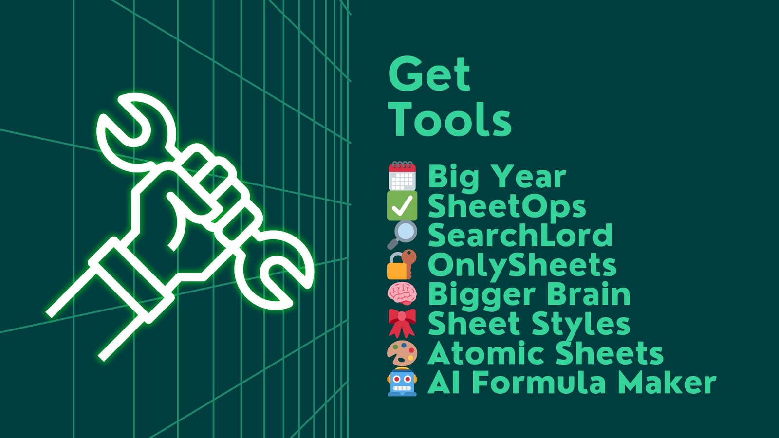 أدوات Better Sheets للتصميم وأكواد الجداول