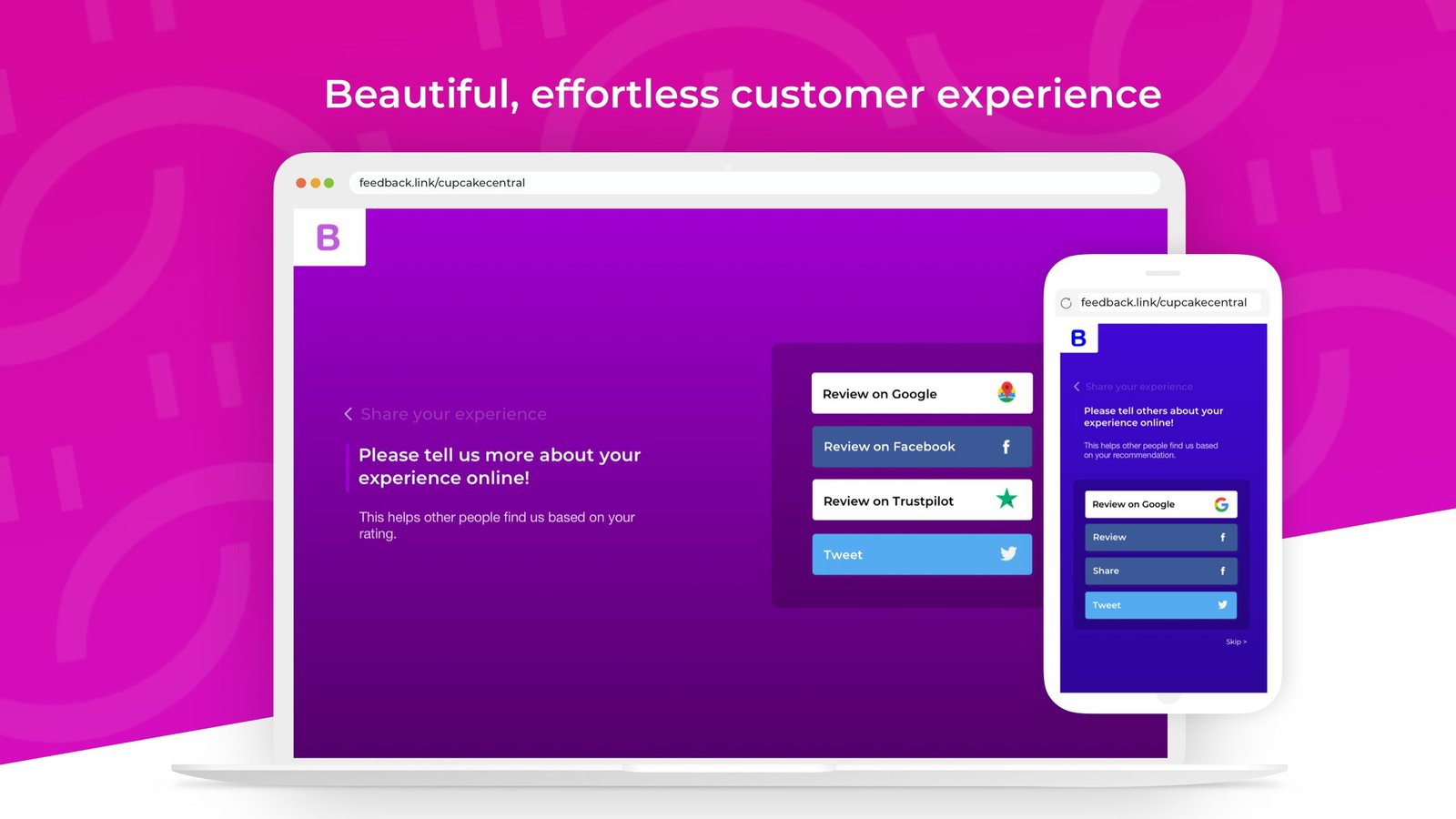 إرسال استبيانات بريد ورسائل نصية عبر Feedback Link