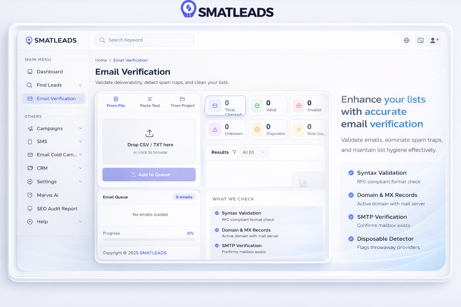 تقارير تحسين الأعمال في SmatLeads