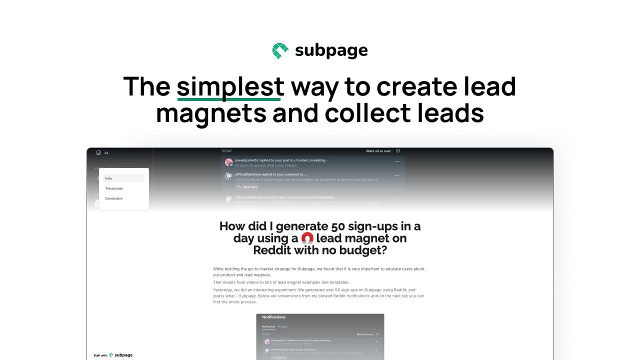 محرر Subpage لبناء صفحة تحصيل بتبويبات متعددة