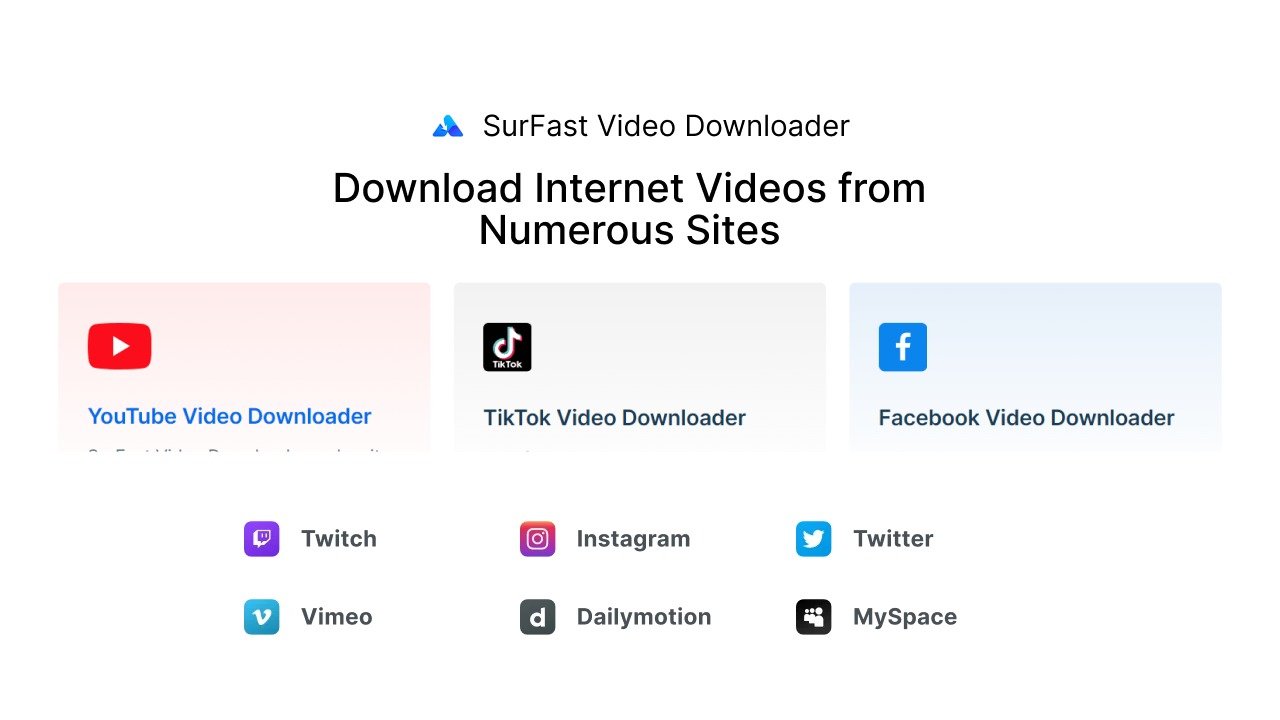 تنزيل فيديوهات من منصات متعددة في SurFast Video Downloader