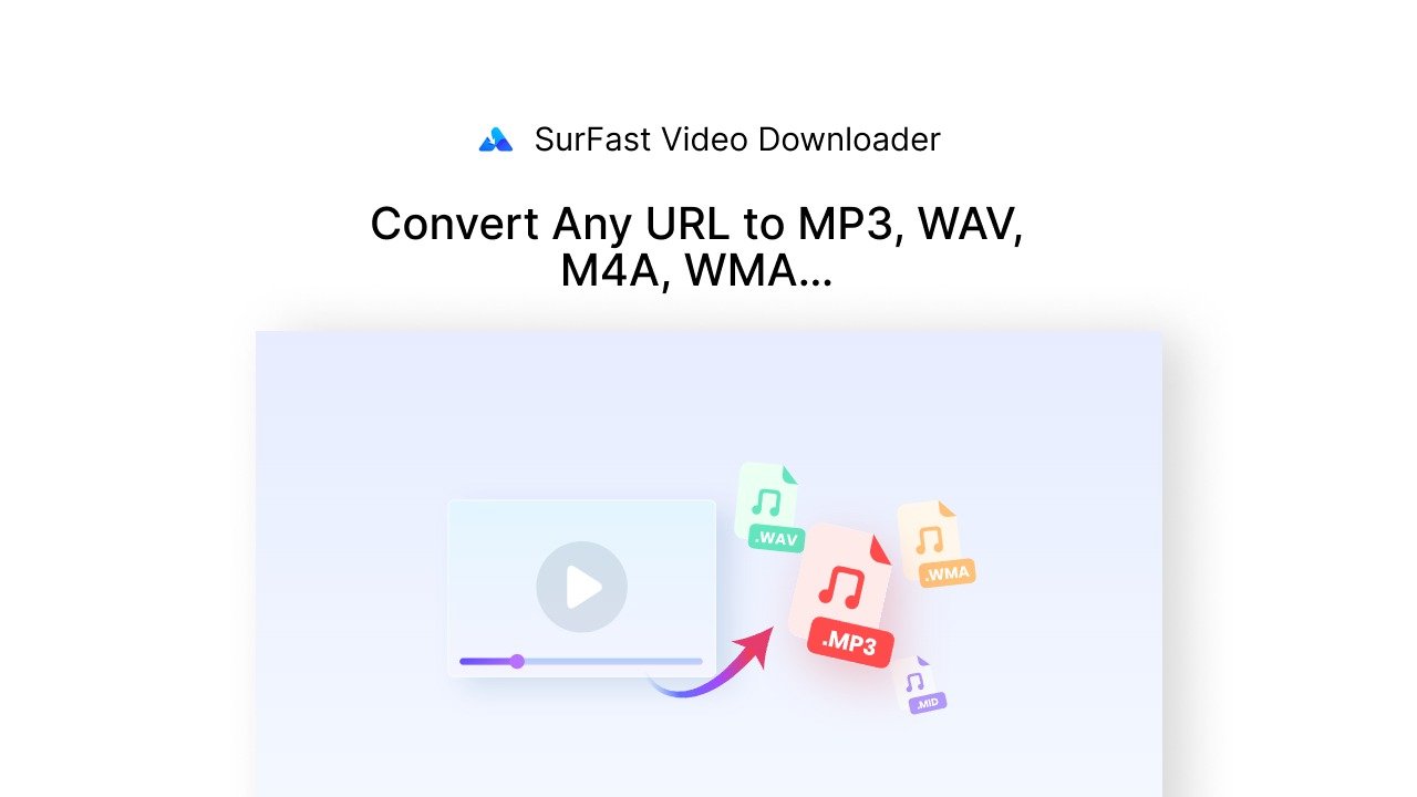 استخراج الصوت من الفيديو في SurFast Video Downloader