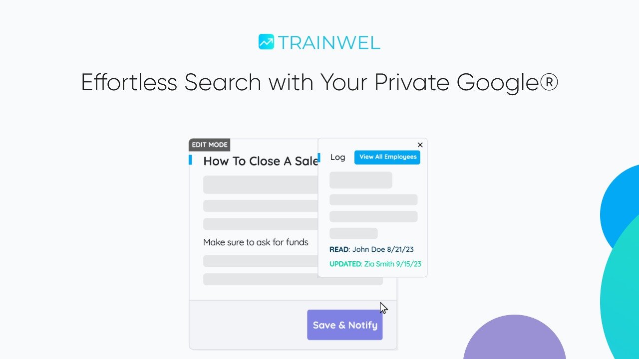 نتائج البحث داخل قاعدة المعرفة في Trainwel