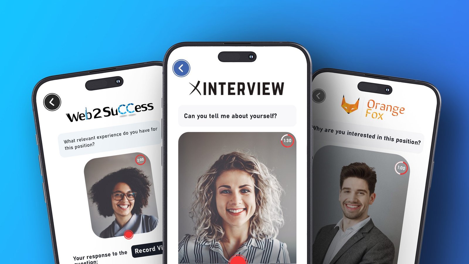 صفحة تقديم بهوية الشركة في XInterview AI